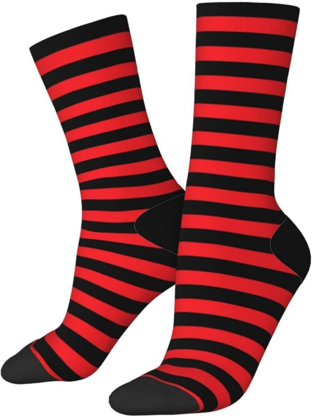 Women's Red Black Crew Socks Funny Novelty Casual Athletic Dress Socks